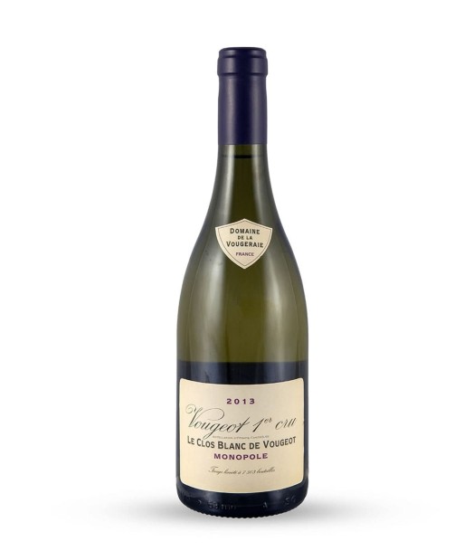 Vougeot 1er Cru Le Clos Blanc de Vougeot Domaine de la Vougeraie 2013 BIO livraison et retour toujours gratuits