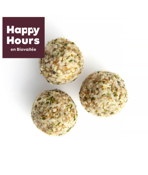 Happy Hours En Biovallée -- Energy balls amande pomme chanvre bio Vrac - 3 kg pour bénéficier 