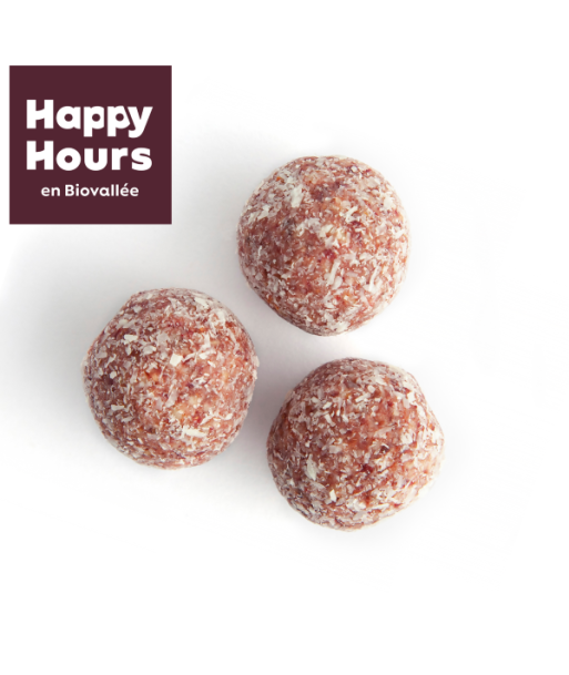 Happy Hours En Biovallée -- Energy balls amande cranberry coco Vrac - 3 kg Economisez 