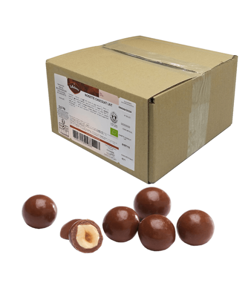 Belledonne -- Noisettes chocolat au lait bio Vrac - 2 kg d'Europe débarque