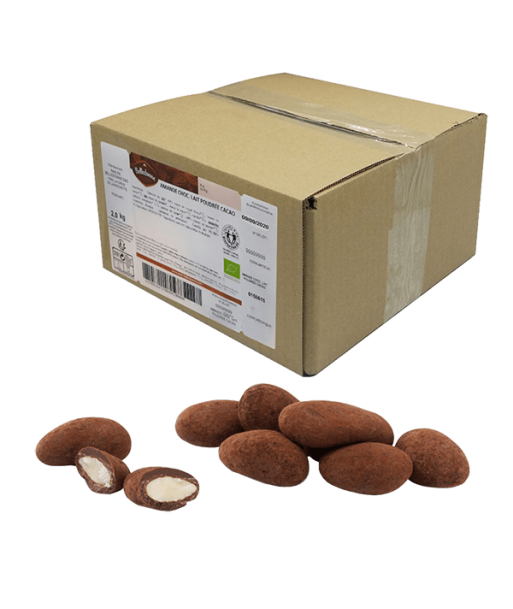 Belledonne -- Amandes chocolat lait poudrée cacao bio Vrac - 2 kg meilleur choix