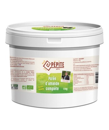 Agrosourcing -- 1 seau de purée d'amandes complètes bio Vrac - 4 kg commande en ligne