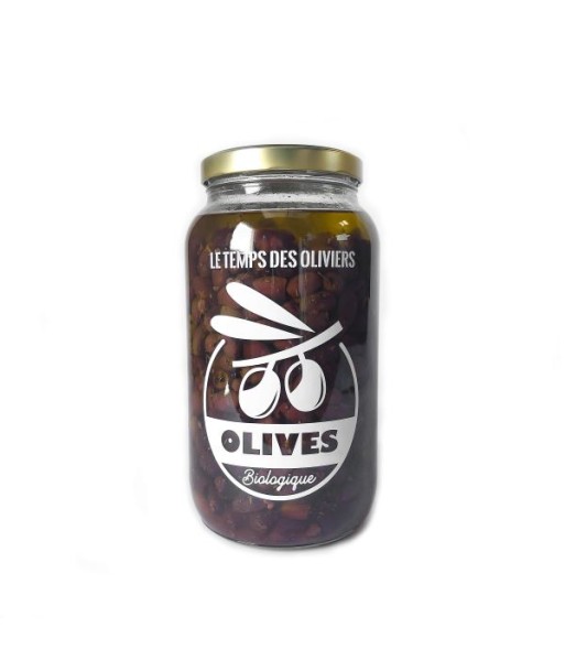 Le Temps Des Oliviers -- Olives kalamata dénoyautées bio Vrac (origine Grèce) - 2.6 kg brillant des détails fins