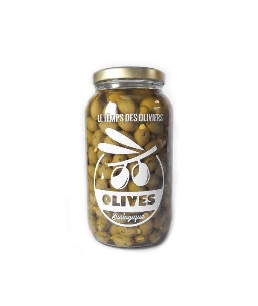 Le Temps Des Oliviers -- Olives vertes farcies amandes bio Vrac (origine Grèce) - 2.8 kg shop