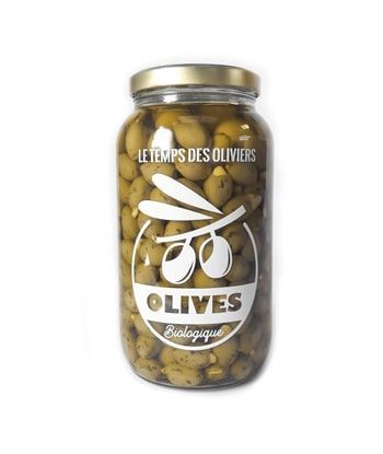 Le Temps Des Oliviers -- Olives vertes farcies ail bio Vrac (origine Grèce) - 2.8 kg les ctes