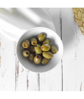 Le Temps Des Oliviers -- Olives vertes farcies poivrons bio Vrac - 2.8 kg pas chere