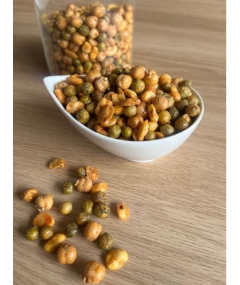 Les lumineuses -- Mélange apéro de graines bio grillées (pois chiche, petits pois, fèves) Vrac - 2kg la livraison gratuite