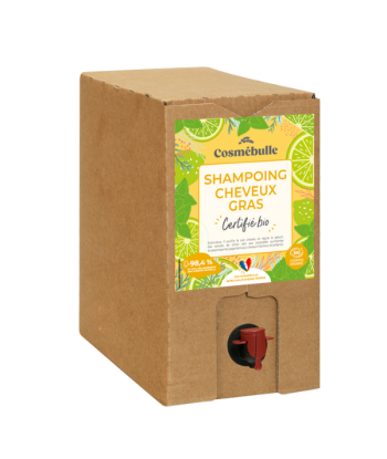 Cosmébulle -- Shampoing cheveux gras (bib) Vrac - 10 kg basket pas cher