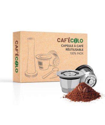 Capsule réutilisable Nespresso 100% inox par Cafecolo™ de pas cher