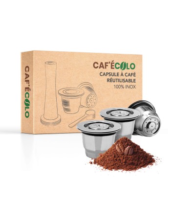 Capsule réutilisable Nespresso 100% inox par Cafecolo™ de pas cher