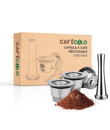 Capsule réutilisable Nespresso 100% inox par Cafecolo™ de pas cher