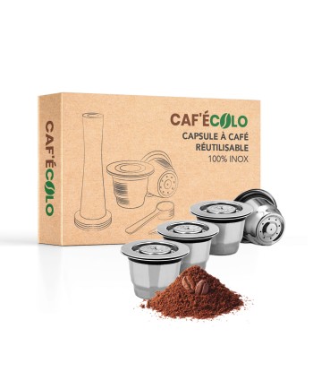 Capsule réutilisable Nespresso 100% inox par Cafecolo™ de pas cher