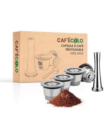 Capsule réutilisable Nespresso 100% inox par Cafecolo™ de pas cher