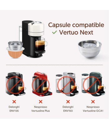 Capsule réutilisable Cafecolo™ pour Nespresso Vertuo Next destockage