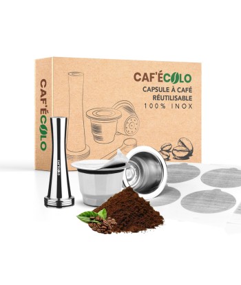 Capsule réutilisable Nespresso universelle 100% inox Cafecolo™ la chaussure