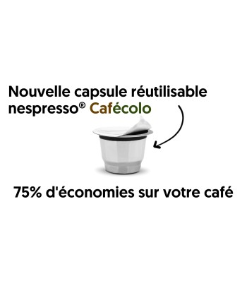 Capsule réutilisable Nespresso universelle 100% inox Cafecolo™ la chaussure