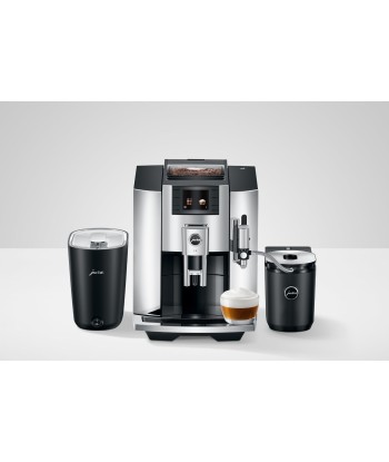 JURA E8 EB Chrome avec 49 € de café offert et 2+1 an extra de garantie france