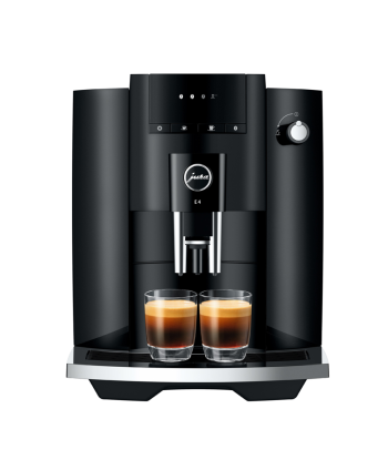 JURA E4 (EA) Piano Black avec 49 € de café offert et 2+1 an extra de garantie de votre