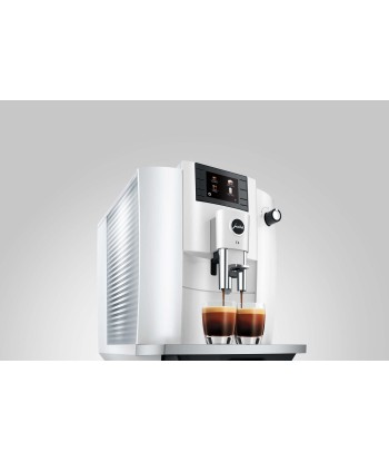 JURA E6 EC Piano White avec 49 € de café offert et 2+1 an extra de garantie commande en ligne