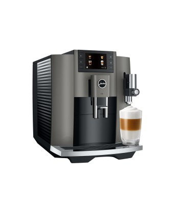 JURA E8 Dark Inox (EC) avec 73 € de café offert et 2+1 an extra de garantie ou a consommer sur place