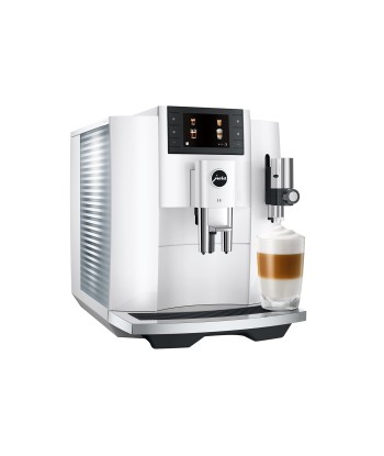 JURA E8 Piano White (EC) (2023) avec 73 € de café offert et 2+1 an extra de garantie Jusqu'à 80% De Réduction