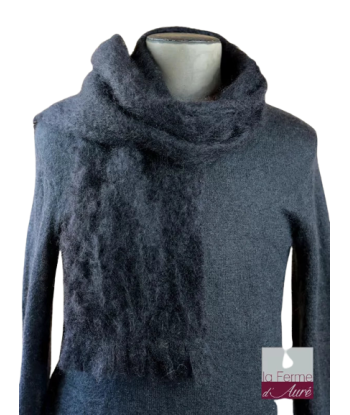 EMERO - Écharpe Homme - Mohair et Soie - Noir (Petit Modèle) - Origine : France (Tarn) le des métaux précieux