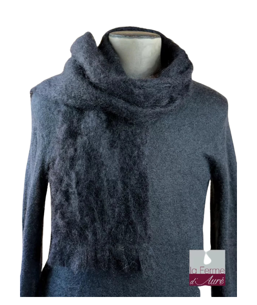 EMERO - Écharpe Homme - Mohair et Soie - Noir (Petit Modèle) - Origine : France (Tarn) le des métaux précieux