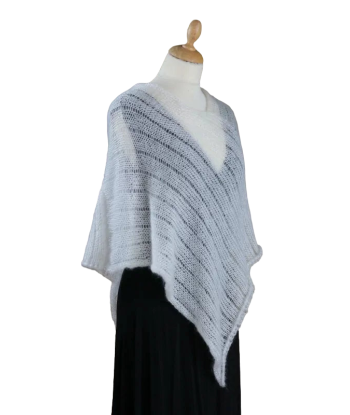 EMERO - Poncho Femme - Mohair et Soie - Écru - Origine : France prix pour 