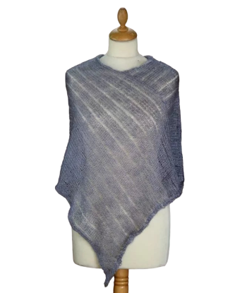 EMERO - Poncho Femme - Mohair et Soie - Gris Hibou - Origine : France Comparez plus de prix