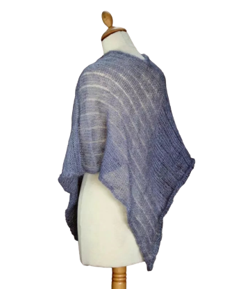 EMERO - Poncho Femme - Mohair et Soie - Gris Hibou - Origine : France Comparez plus de prix