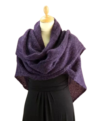 EMERO - Châle Femme en Mohair et Soie - Violet - Origine : Hérault (France) offre 