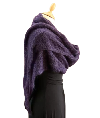 EMERO - Châle Femme en Mohair et Soie - Violet - Origine : Hérault (France) offre 