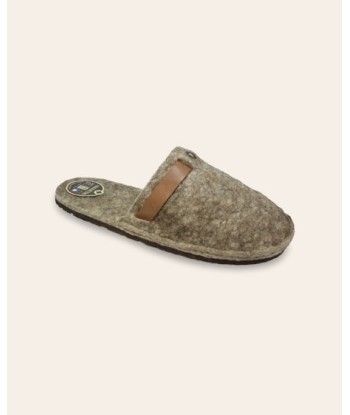 EMERO – Chaussons Chauds CHAM Gris / Bride en Cuir - Origine : Isère (France) 50% de réduction en Octobre 2024