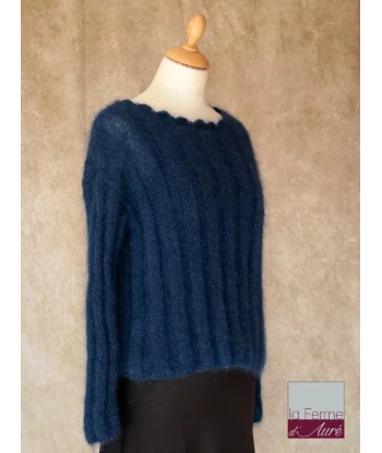 EMERO - Pull Mohair et Soie femme Bleu Nuit, modèle Nairobi - Origine : France Vous souhaitez 