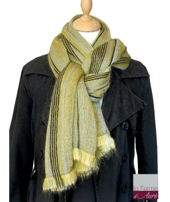 EMERO - Etole Luxe Femme - Soie & Mohair - Rayée Jaune / Gris / Noir - Origine : France ouvre sa boutique