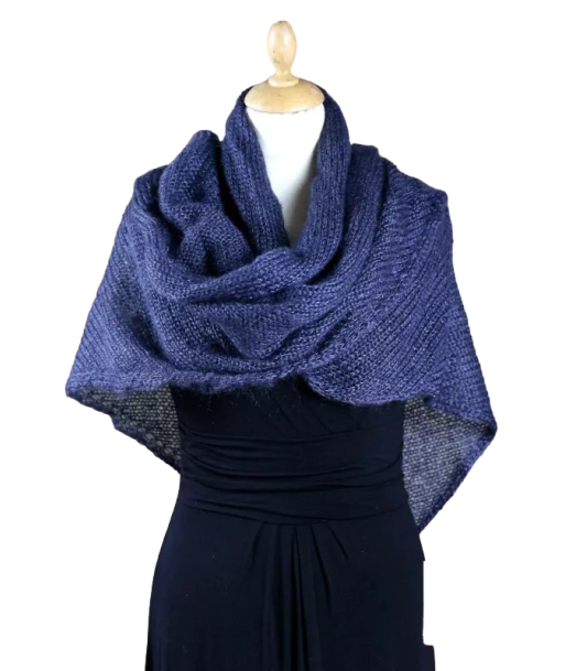 EMERO - Châle Femme en Mohair et Soie - Gris ardoise - Origine : Hérault (France) store