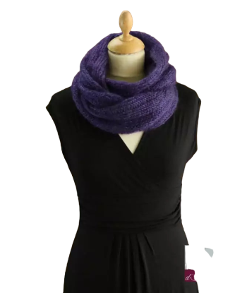 EMERO - Snood - Mohair et Soie - Violet - Origine : France store