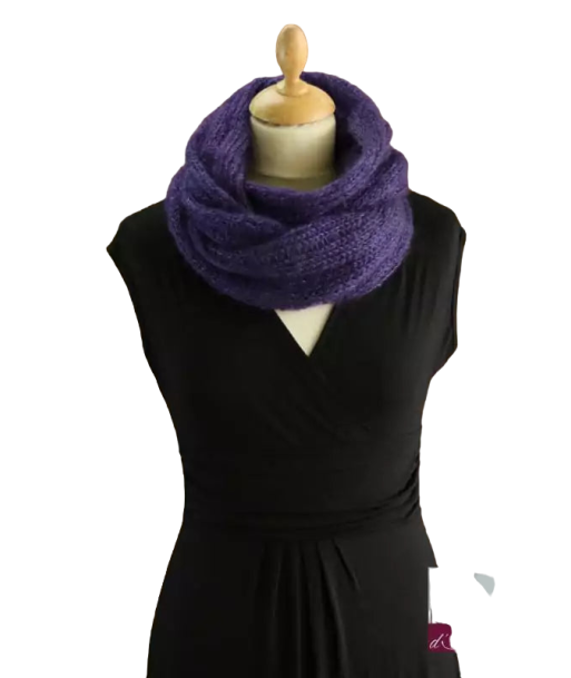 EMERO - Snood - Mohair et Soie - Violet - Origine : France store