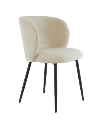 ELYNA chaises beige bouclette clair en stock