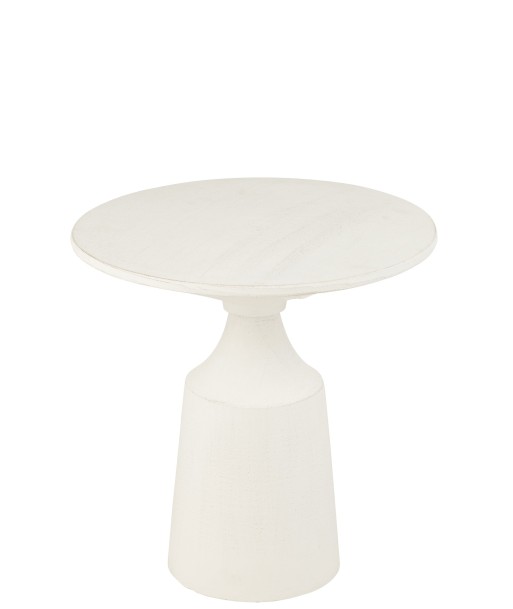 GIGI Table basse blanche aluminum la colonne vertébrale