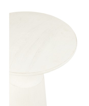 GIGI Table basse blanche aluminum la colonne vertébrale