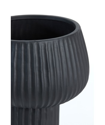 FEYA - Grand pot décoratif noir - H38 cm solde