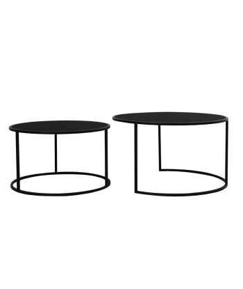 DUARTE Table duo noir et verre noir pour bénéficier 