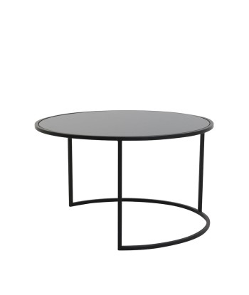 DUARTE Table duo noir et verre noir pour bénéficier 