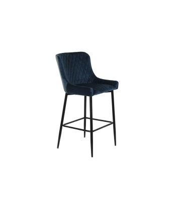 BOB Chaise de bar losanges Bleu marine noir pas cher