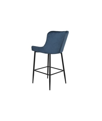 BOB Chaise de bar losanges Bleu marine noir pas cher