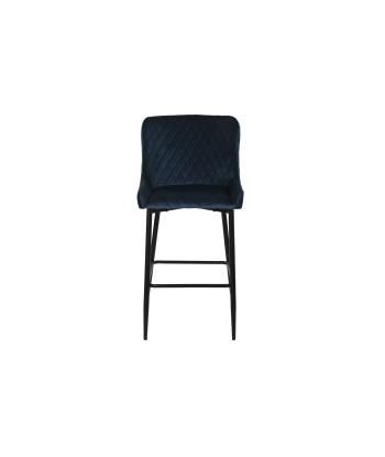 BOB Chaise de bar losanges Bleu marine noir pas cher