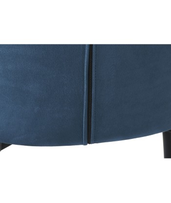 BOB Chaise de bar losanges Bleu marine noir pas cher