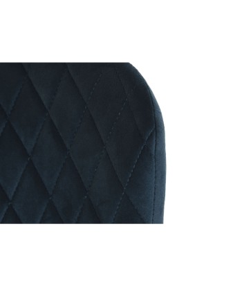 BOB Chaise de bar losanges Bleu marine noir pas cher