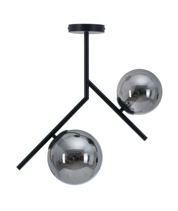 JORDA Suspension boules Verre Noir Métal de pas cher